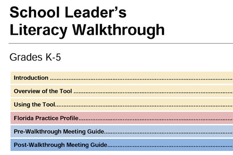 School Leader’s Literacy Walkthrough